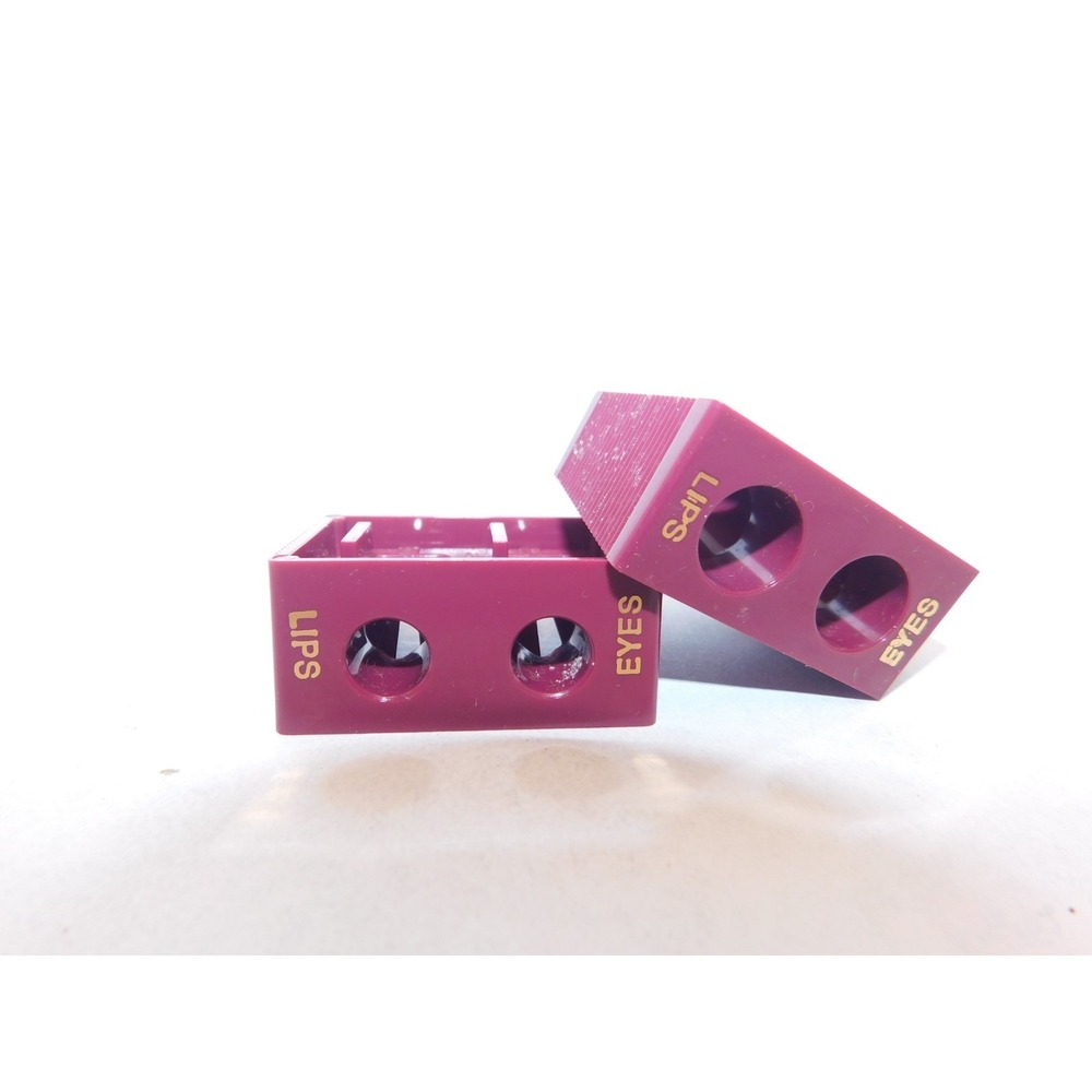 Set of 2 Vintage Avon Lip And Eye Pencil Sharpeners Red